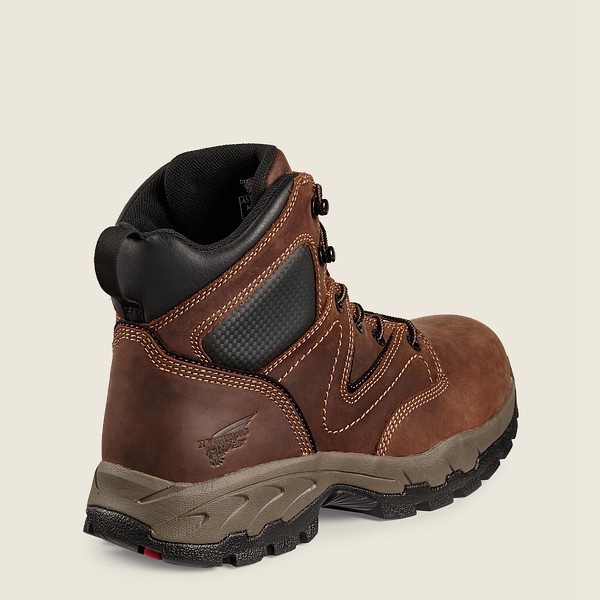 Red Wing Mens Truhiker - 6-inch Safety Toe - Hiking Boots Brown/Black - 6510RVBSM